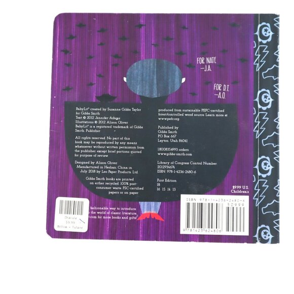 Jennifer Adams Dracula A Babylit Counting Primer Board Book Kids Gifting Fun NWT - Picture 2 of 4